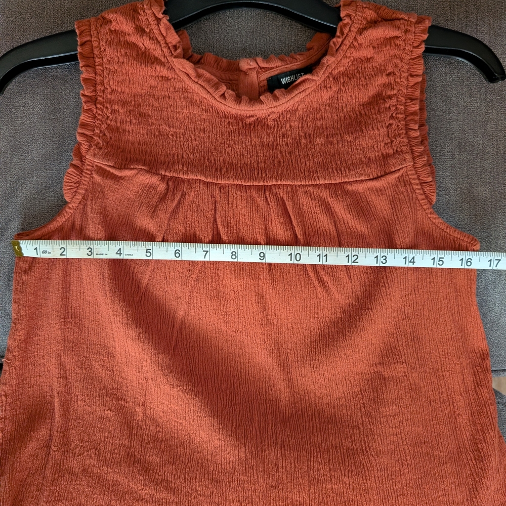 Wishlist Sleeveless Terracotta Tank Top - Picture 6 of 7